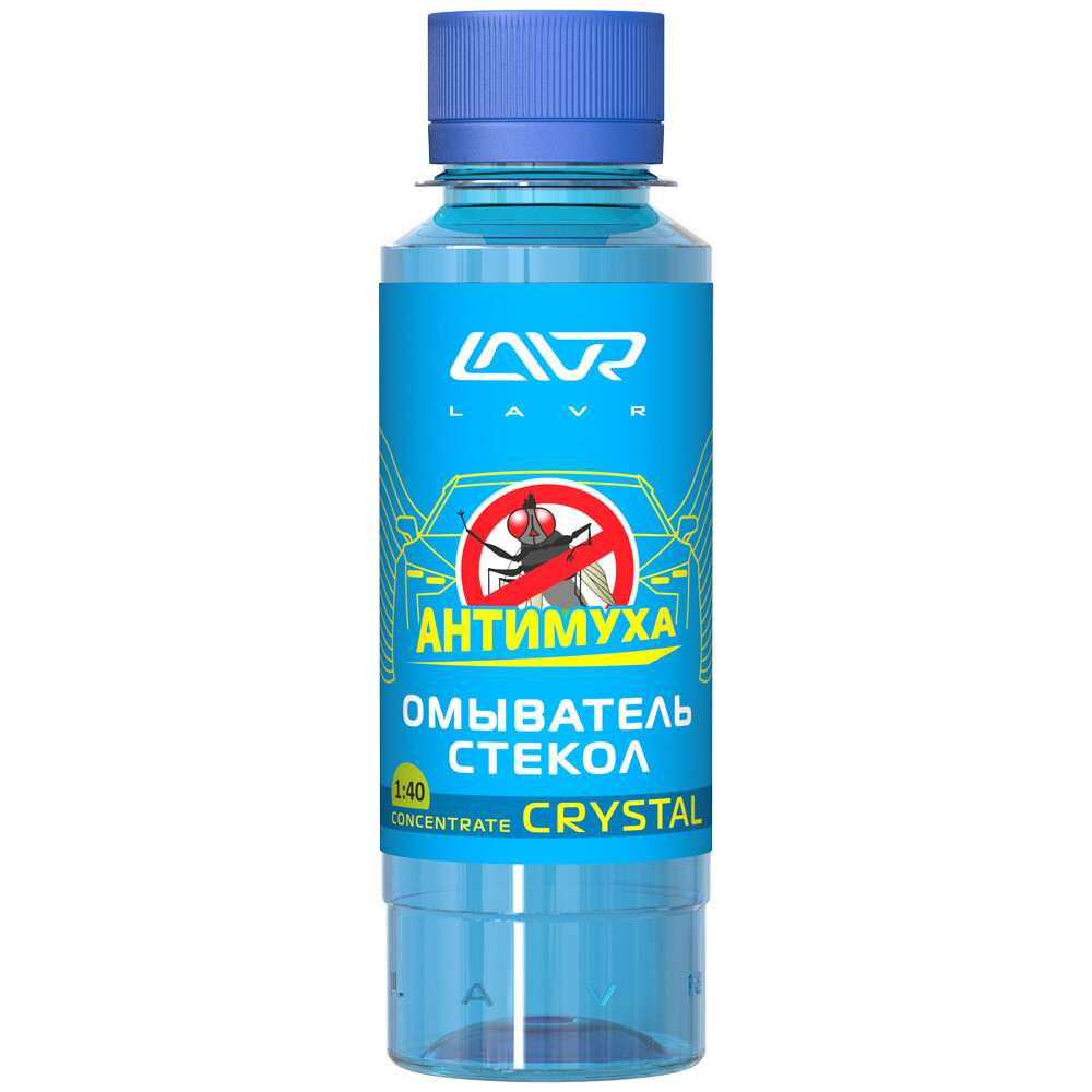 LAVR LN1225 Стеклоомывающая жидкость Lavr Антимуха Crystal, 120мл