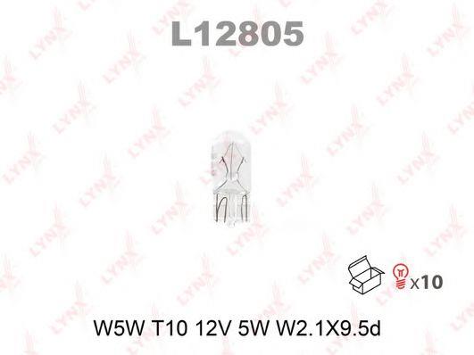 Лампа накаливания W5W 12V 5W (L12805) LYNXauto L12805