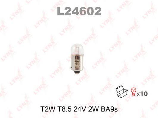 Лампа накаливания T2W 24V 2W (L24602) LYNXauto L24602