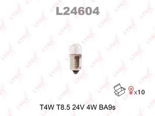 Лампа накаливания T4W 24V 4W (L24604) LYNXauto L24604