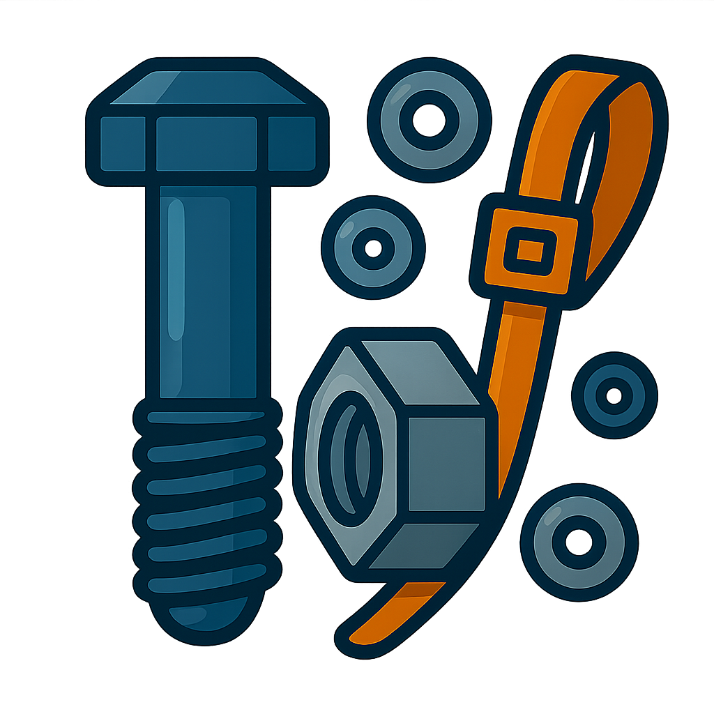 Крепежные элементы, хомуты, стяжки.